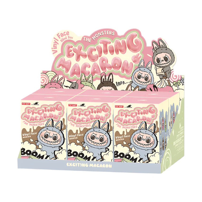 Pop Mart Labubu The Monsters ‘Exciting Macarons’ Series Vinyl Face Pendant Sealed Case (6 Blind Box’s)